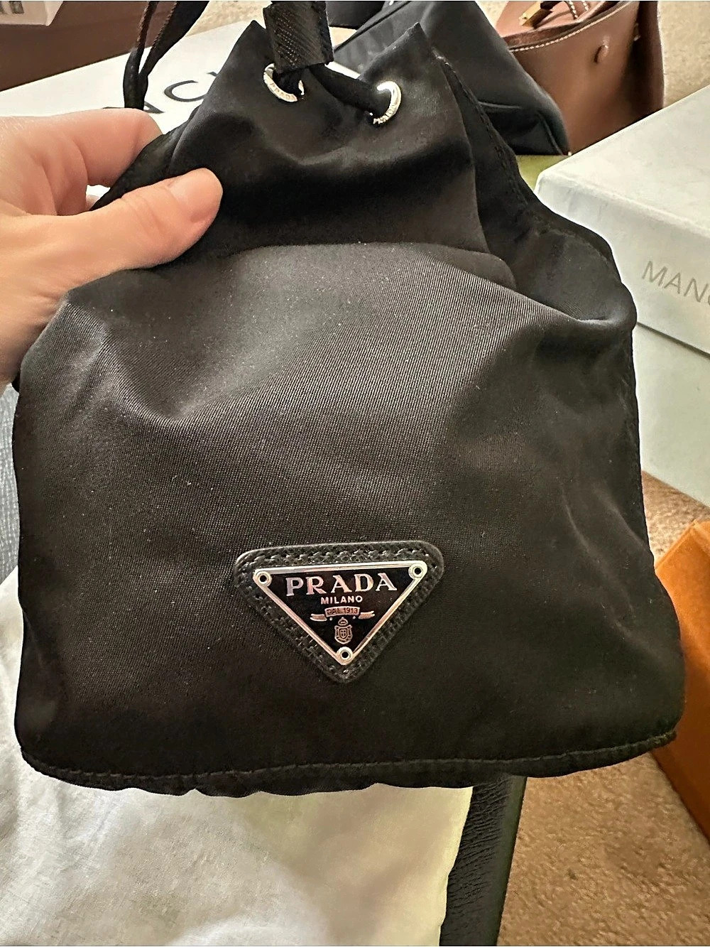 Prada Re-Nylon Drawstring Pouch *Authentic* - Picture 2 of 6